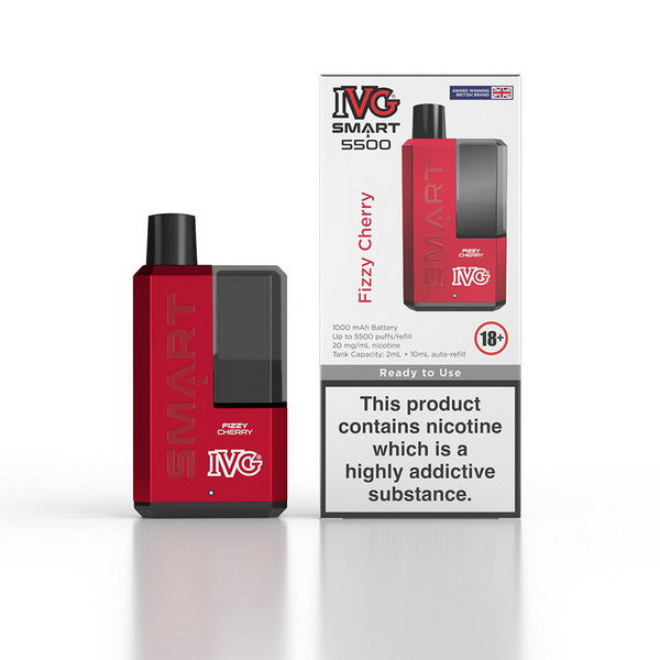 Vape Refillable IVG Smart 5500 Vape Kit | Rechargeable | 6 each Refillable Vape Pods Vape Refillable IVG Smart 5500 Vape Kit | Rechargeable | 6 each Refillable Vape Pods