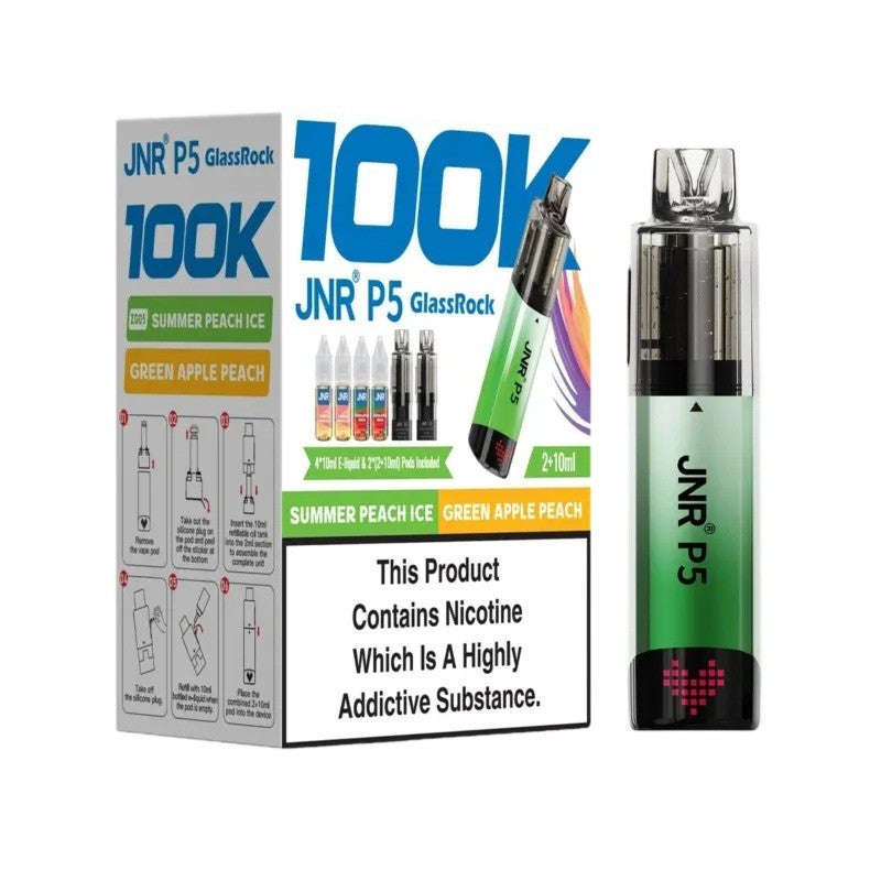 JNR P5 GlassRock 100K Vape Kit | 15 Flavours | 1900mAh