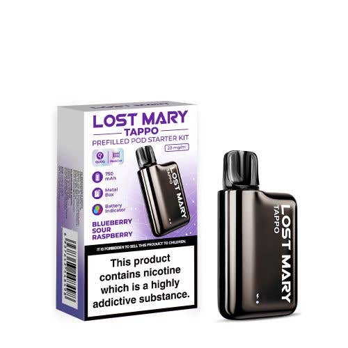 Lost Mary Tappo Prefilled Pod Vape Kit - Blueberry Sour Raspberry | Idea Vape