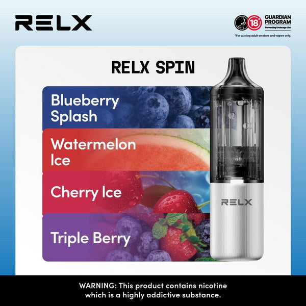 RELX Spin 4000 Rechargeable Vape Kit | 4 in 1 | From 9.99 - IDEA VAPE RELX Spin 4000 Rechargeable Vape Kit | 4 in 1 | From 9.99 - IDEA VAPE