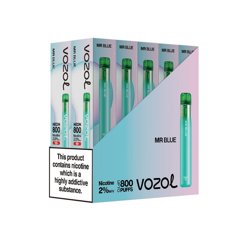 Vozol Neon 800 Disposable Vape Kit Wholesale - MR BLUE - Idea Vape