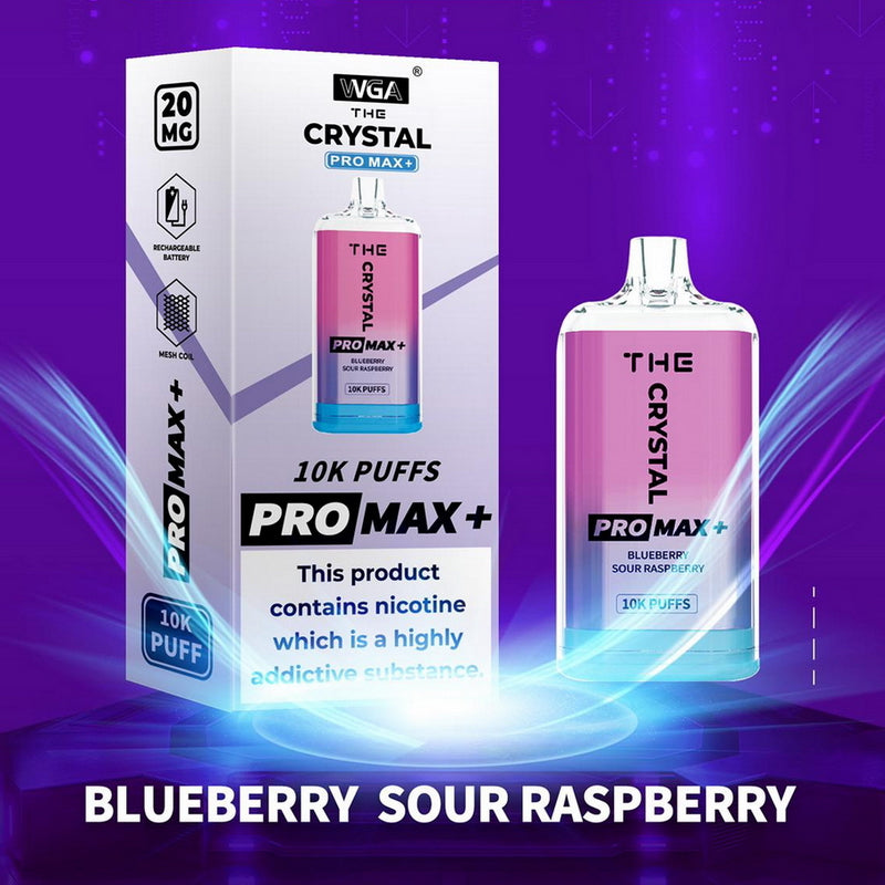 THE Crystal Pro Max Plus 10000 Disposable Vape Kit - Blueberry Sour Raspberry | Idea Vape