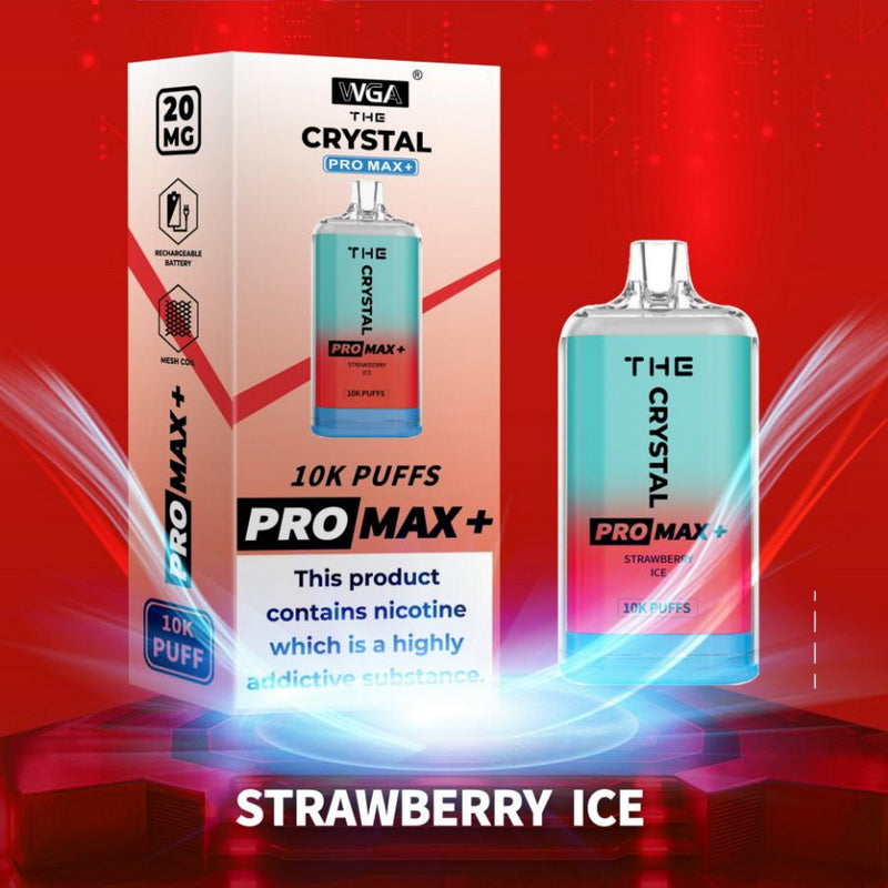 THE Crystal Pro Max Plus 10000 Disposable Vape Kit - Strawberry Ice | Idea Vape